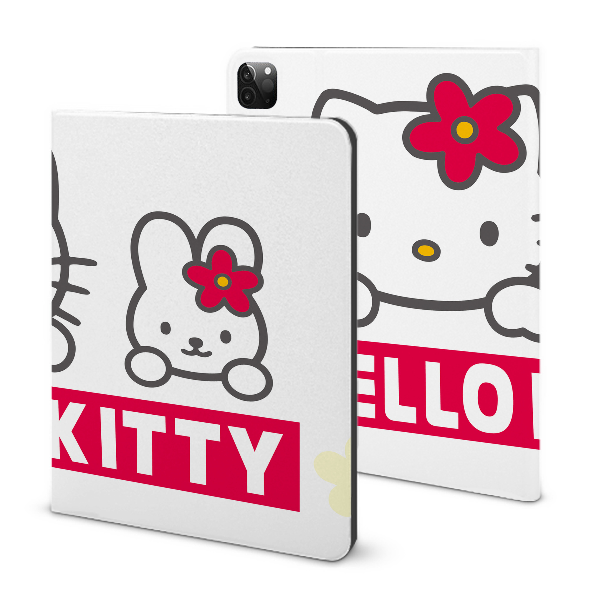 （画像用） Hello Kitty ハローキティ IPadケース ペンホルダー付き ブックスタイルデザイン